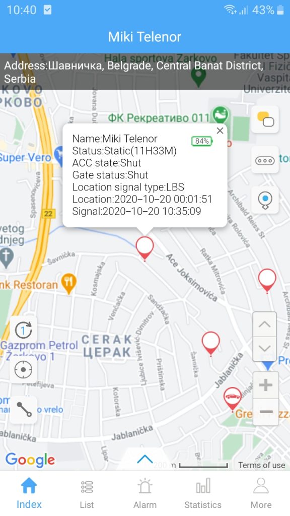 GPS Tracker Lokator 4 gps tracker lokator aplikacija Yunzhixing
